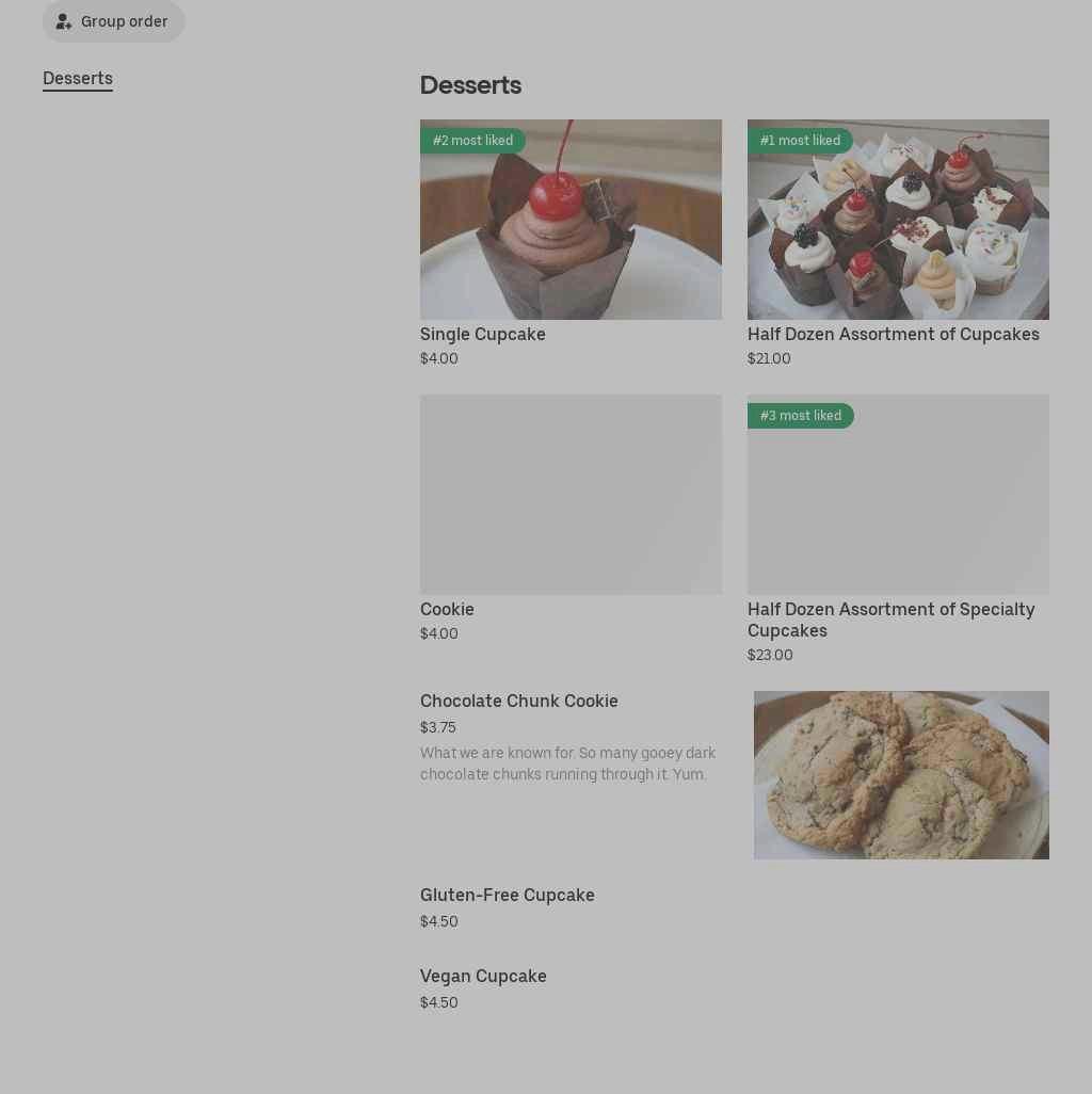 Cakabakery on 8th Menu