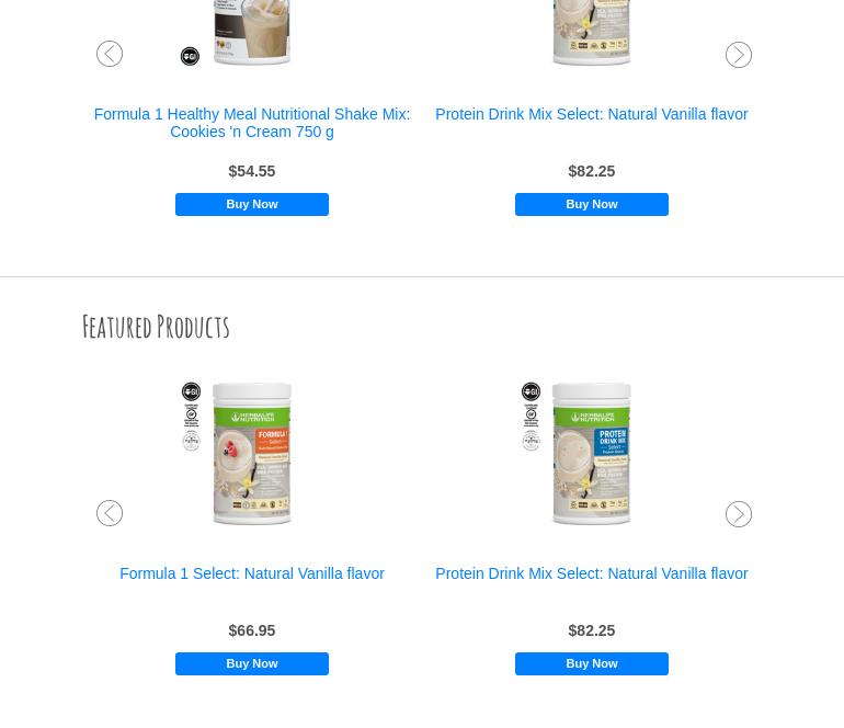 NewStart Nutrition- Herbalife Front Menu