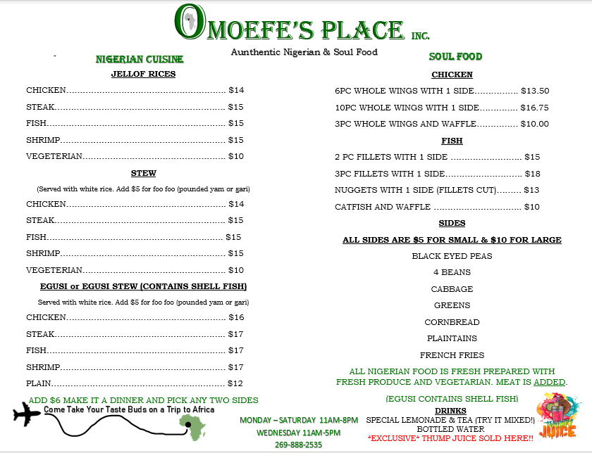 Omoefe's Place Inc
