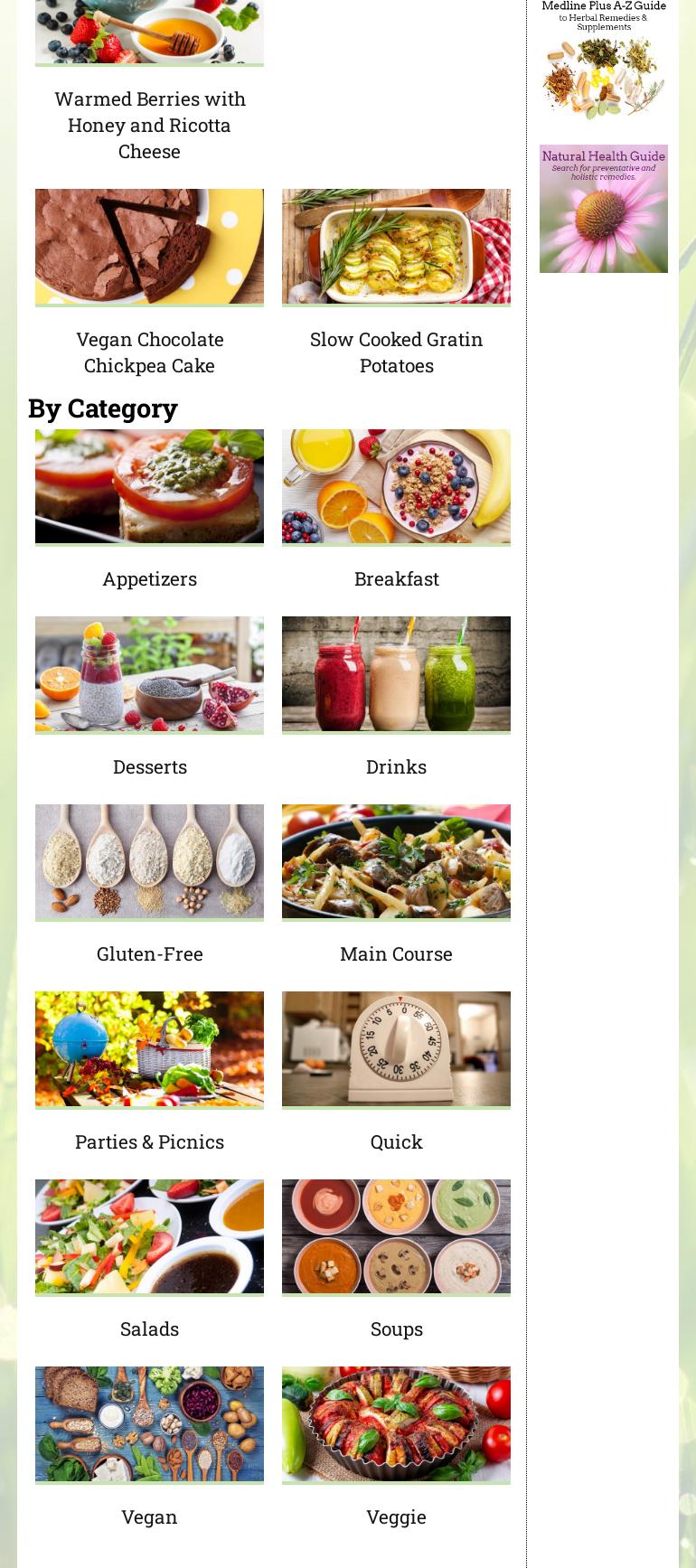 Healthy Alternatives Menu