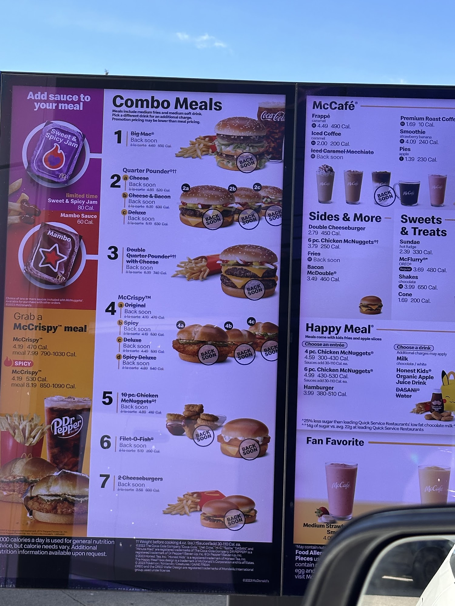 McDonald's Menu