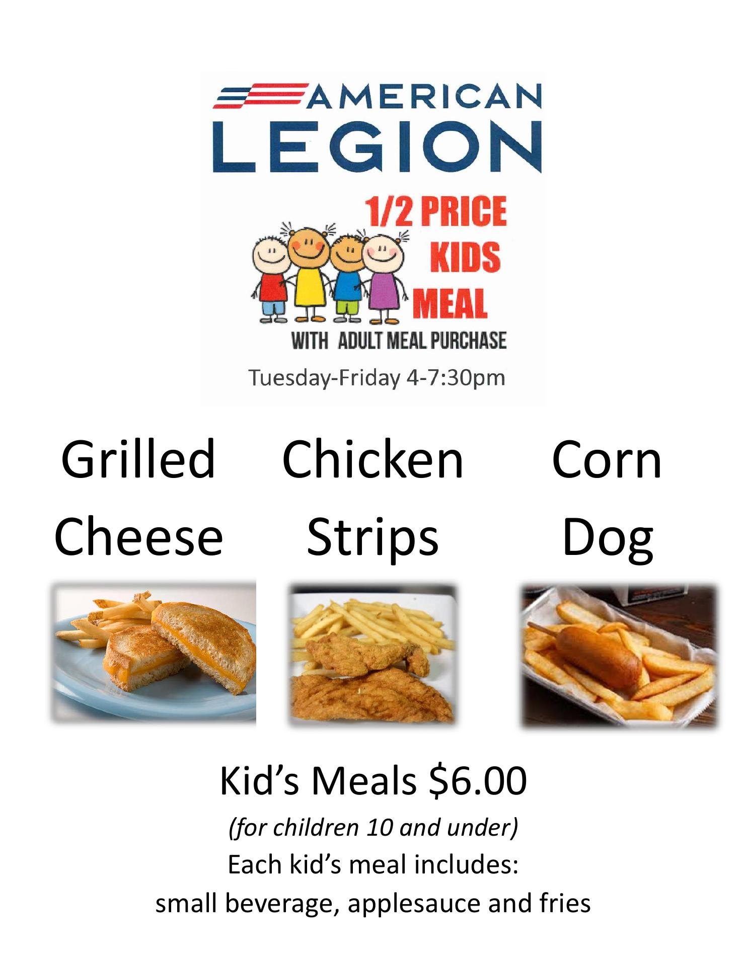 Albert Lea American Legion Post 56 Leo Carey Menu
