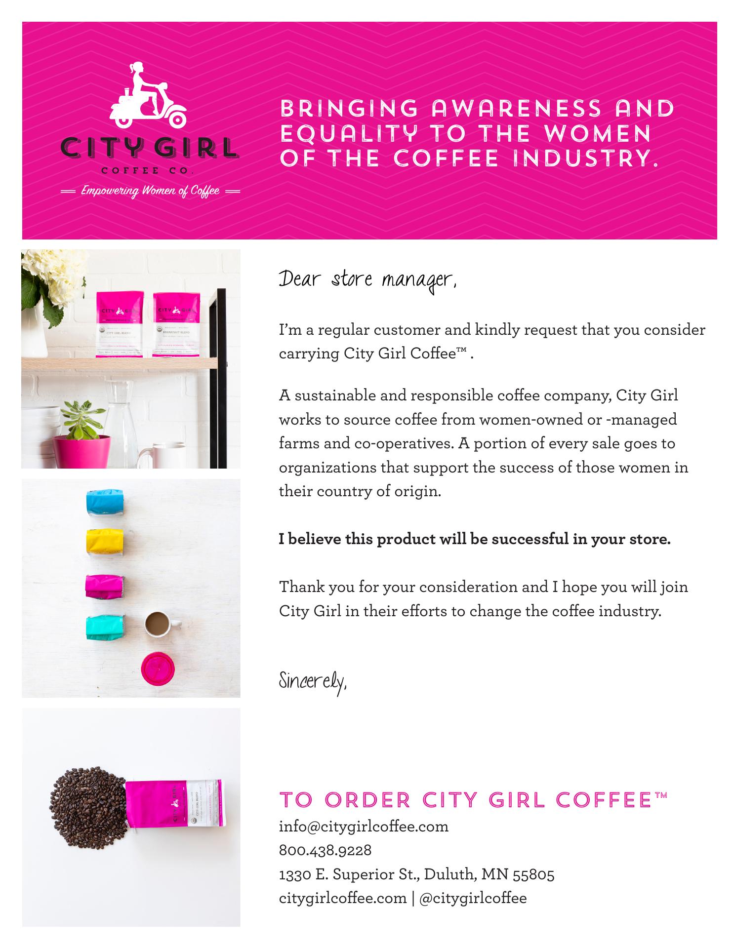 City Girl Coffee Menu