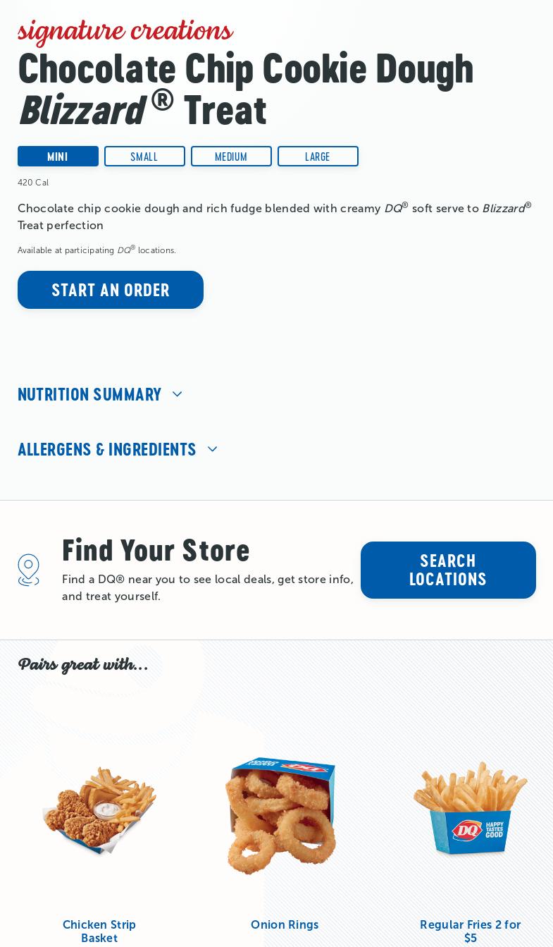 Dairy Queen Grill & Chill Menu