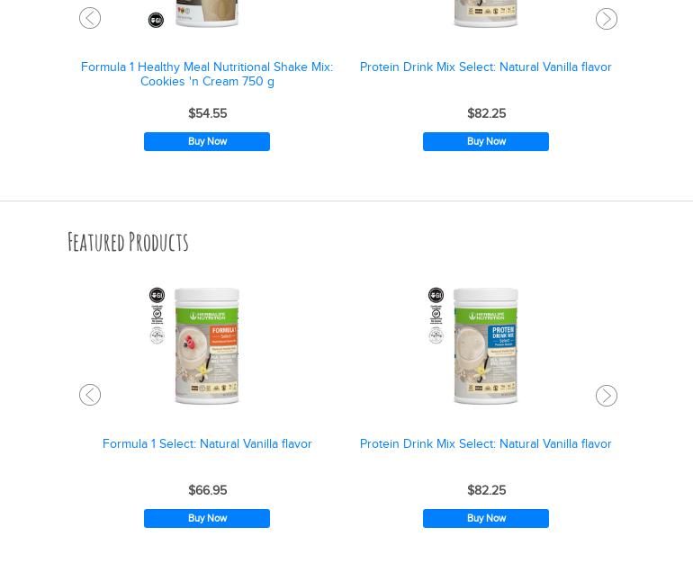 Stretch Nutrition Menu