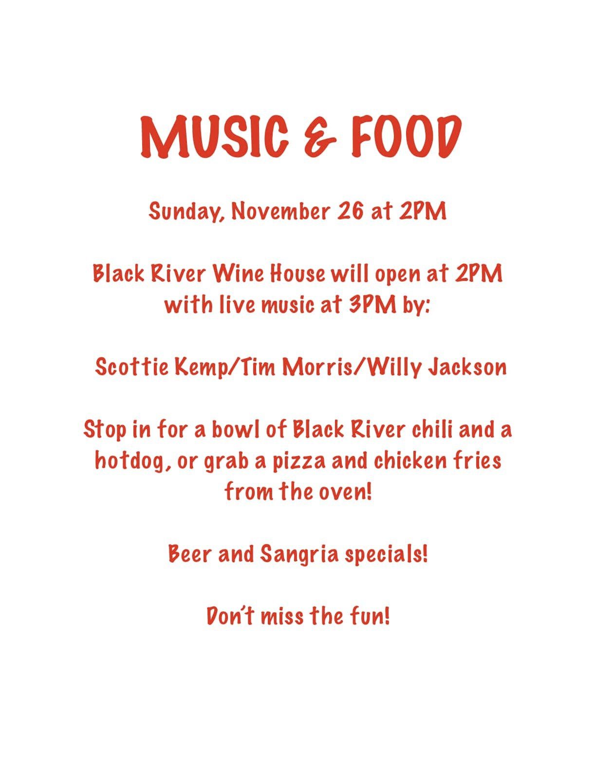 Black River Wine House Menu