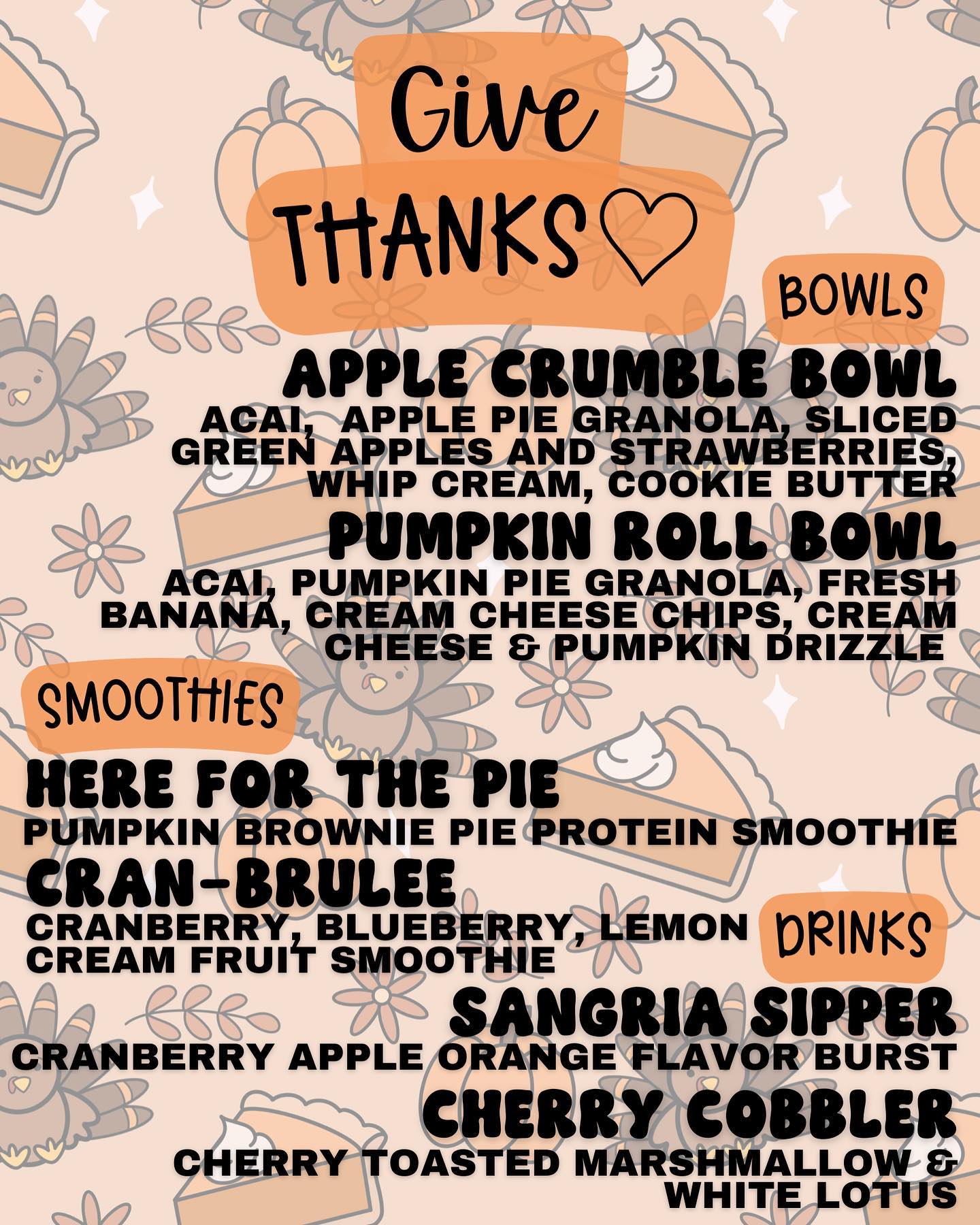 BOWL BEHAVIOR SUPERFOOD CAFE Menu