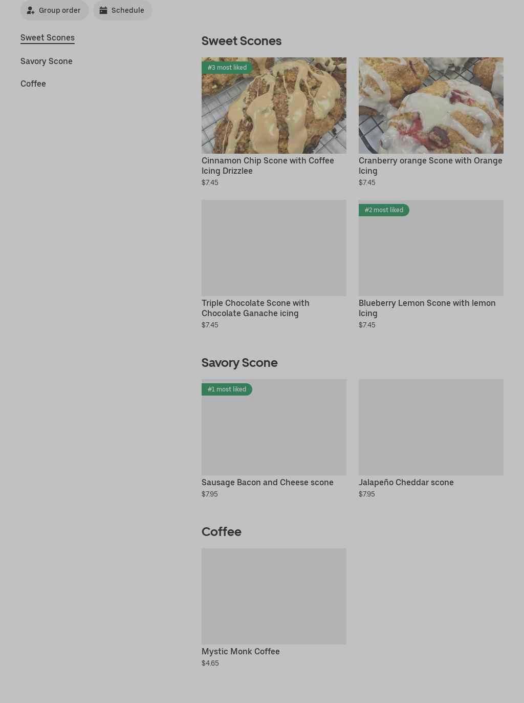 Joëlle's Baked With Love Menu