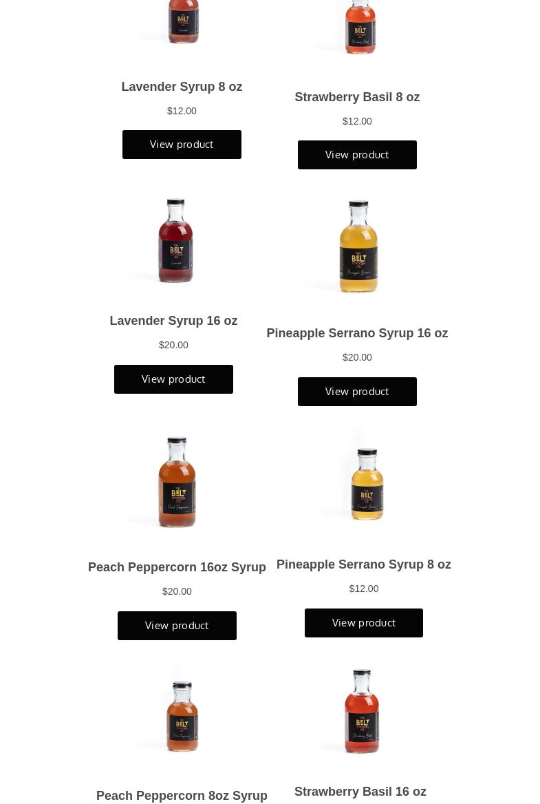 The Belt Cocktail Company, LLC Menu