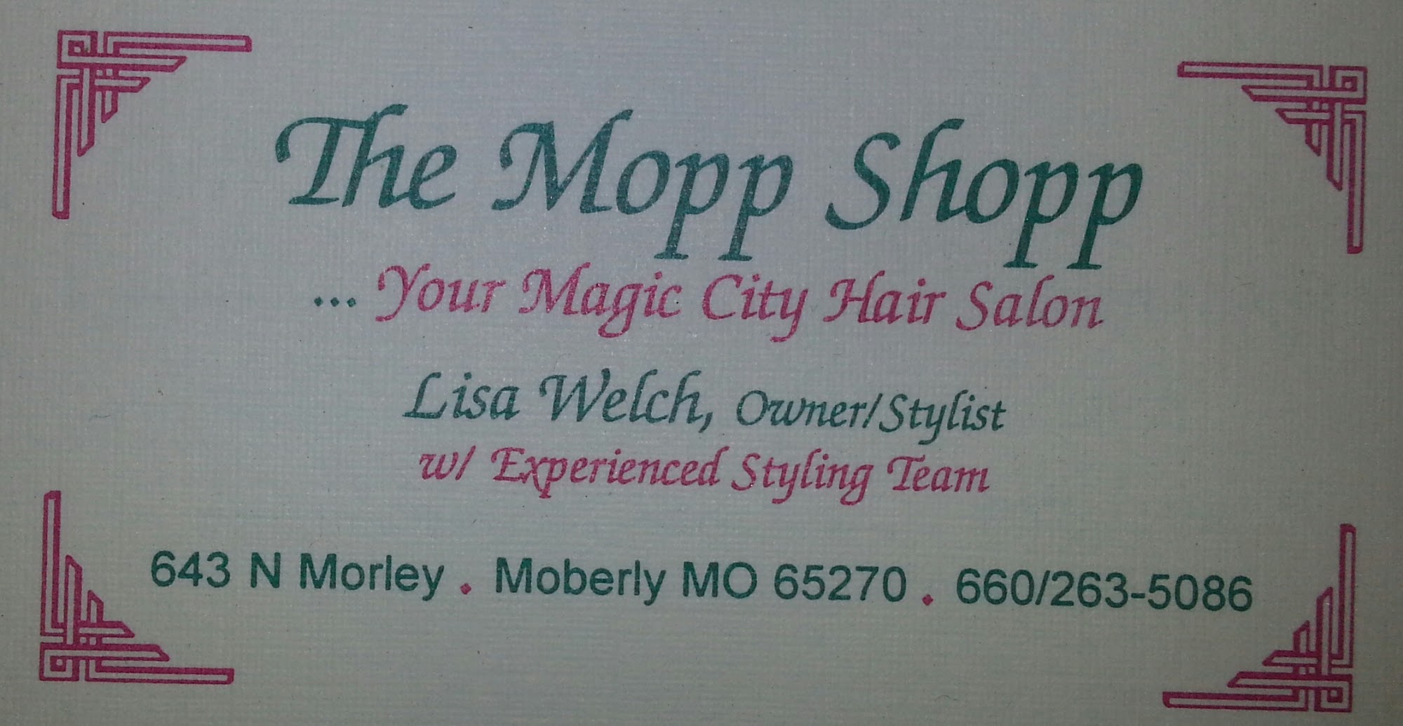 The Mopp Shopp 643 N Morley St # G, Moberly Missouri 65270