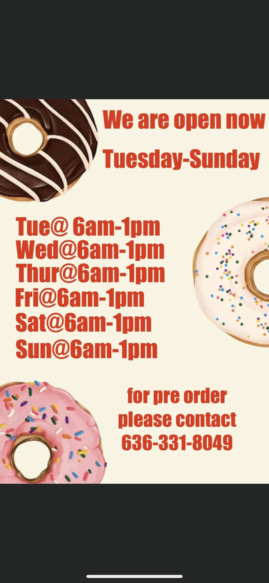 K&J Donuts Menu
