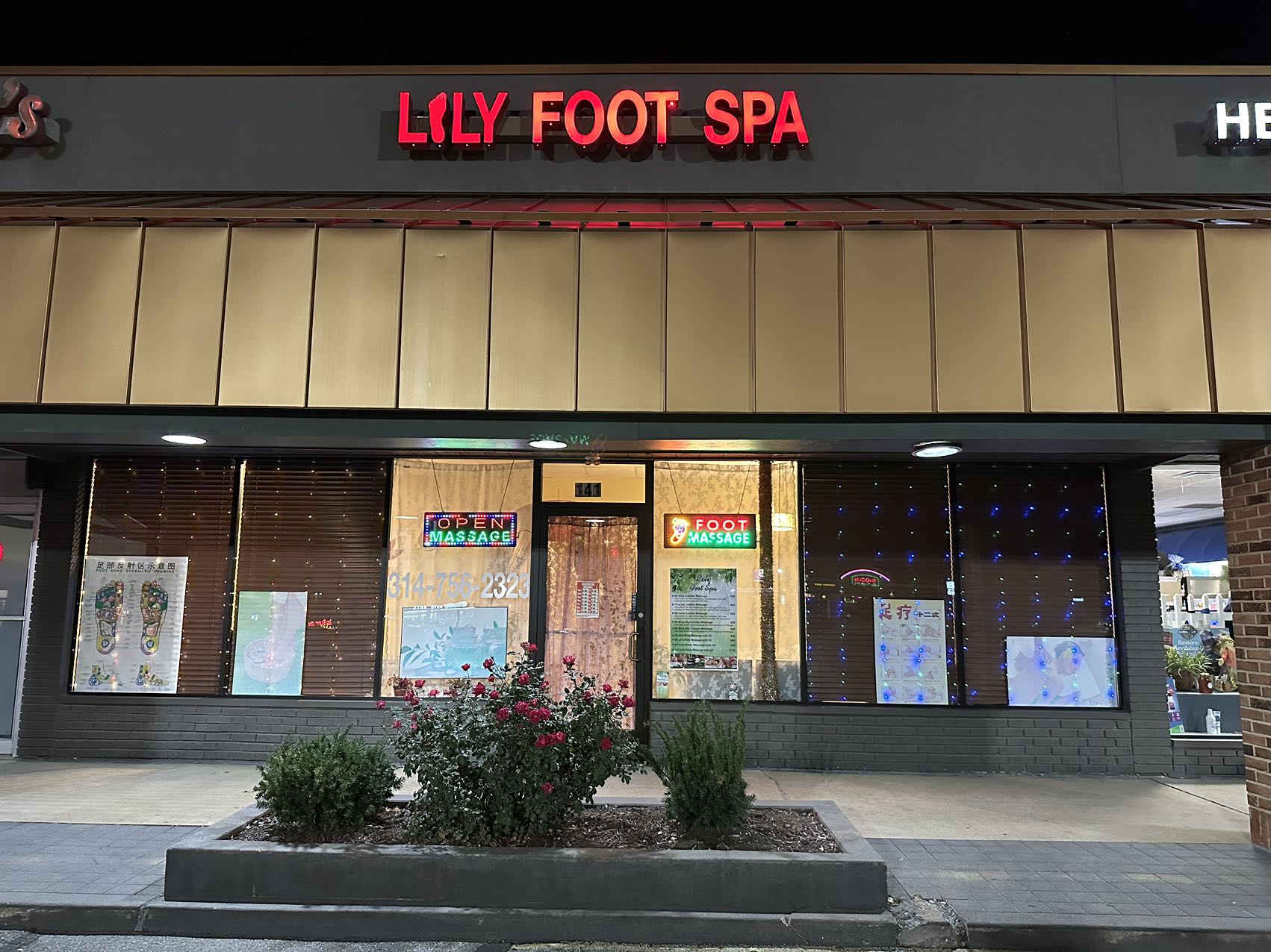 Lily Foot Spa 141 Concord Plaza Shopping Center, Sappington Missouri 63128