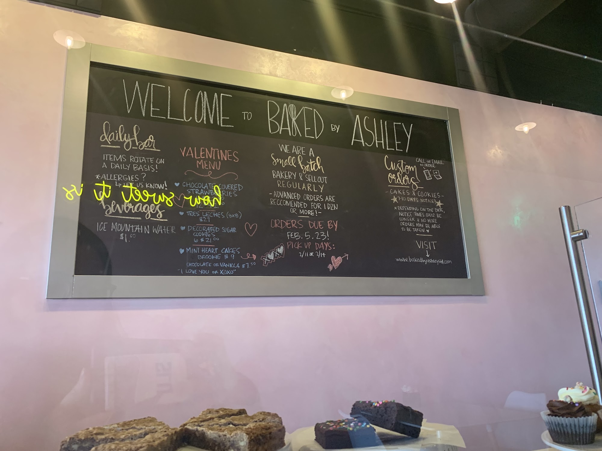 Baked By Ashley Menu