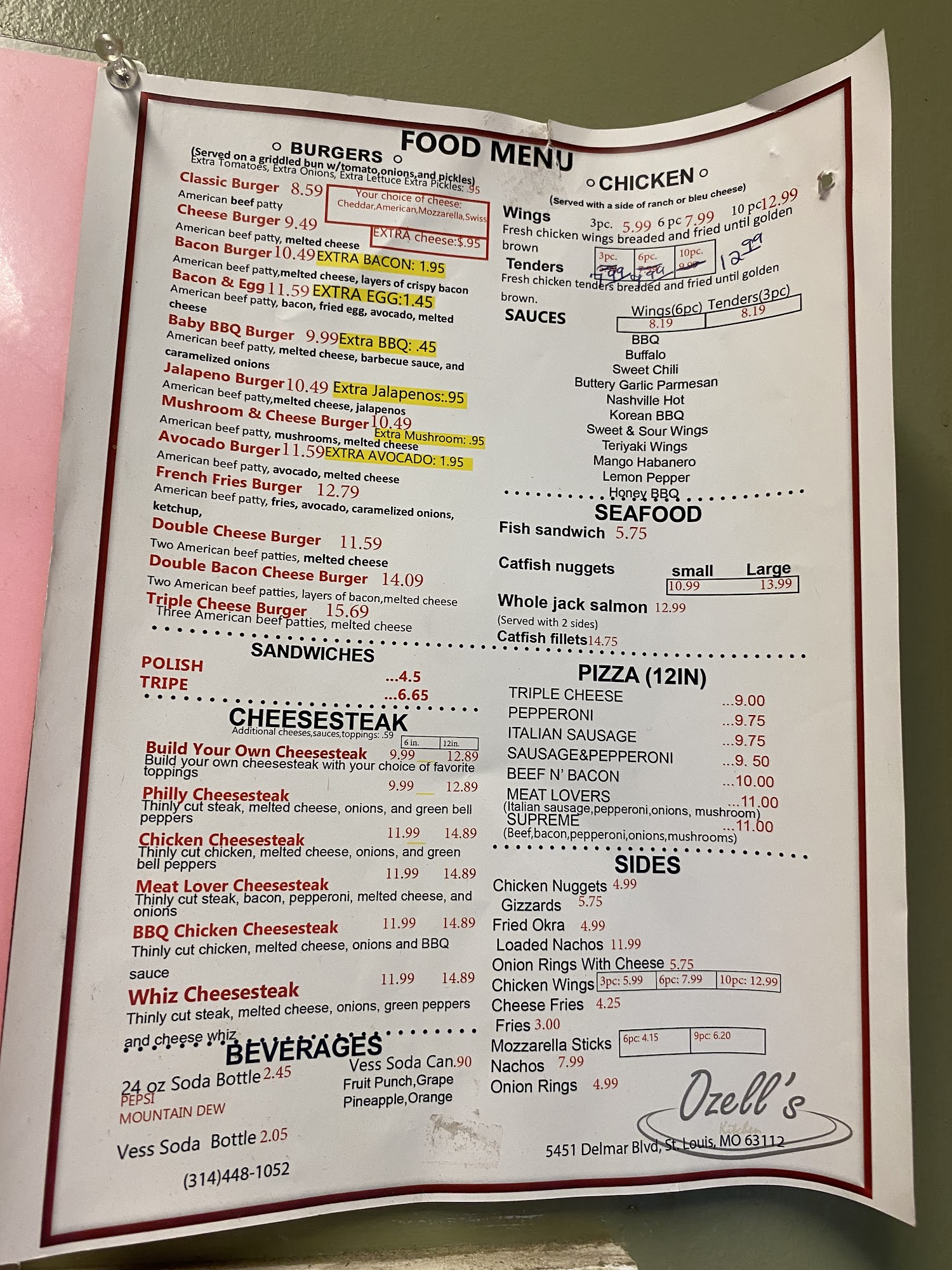 Vail's Family Deli Menu