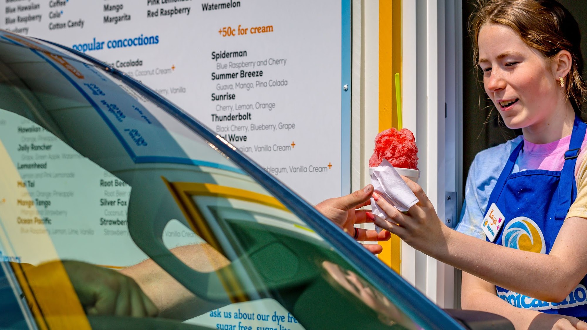 Tropical Sno WashMO Menu