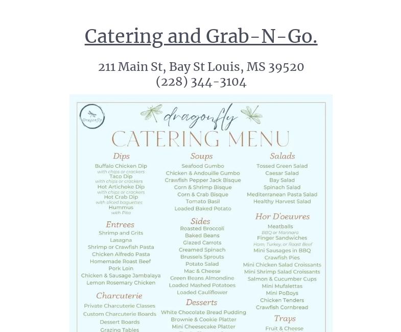 Dragonfly In The Bay Menu