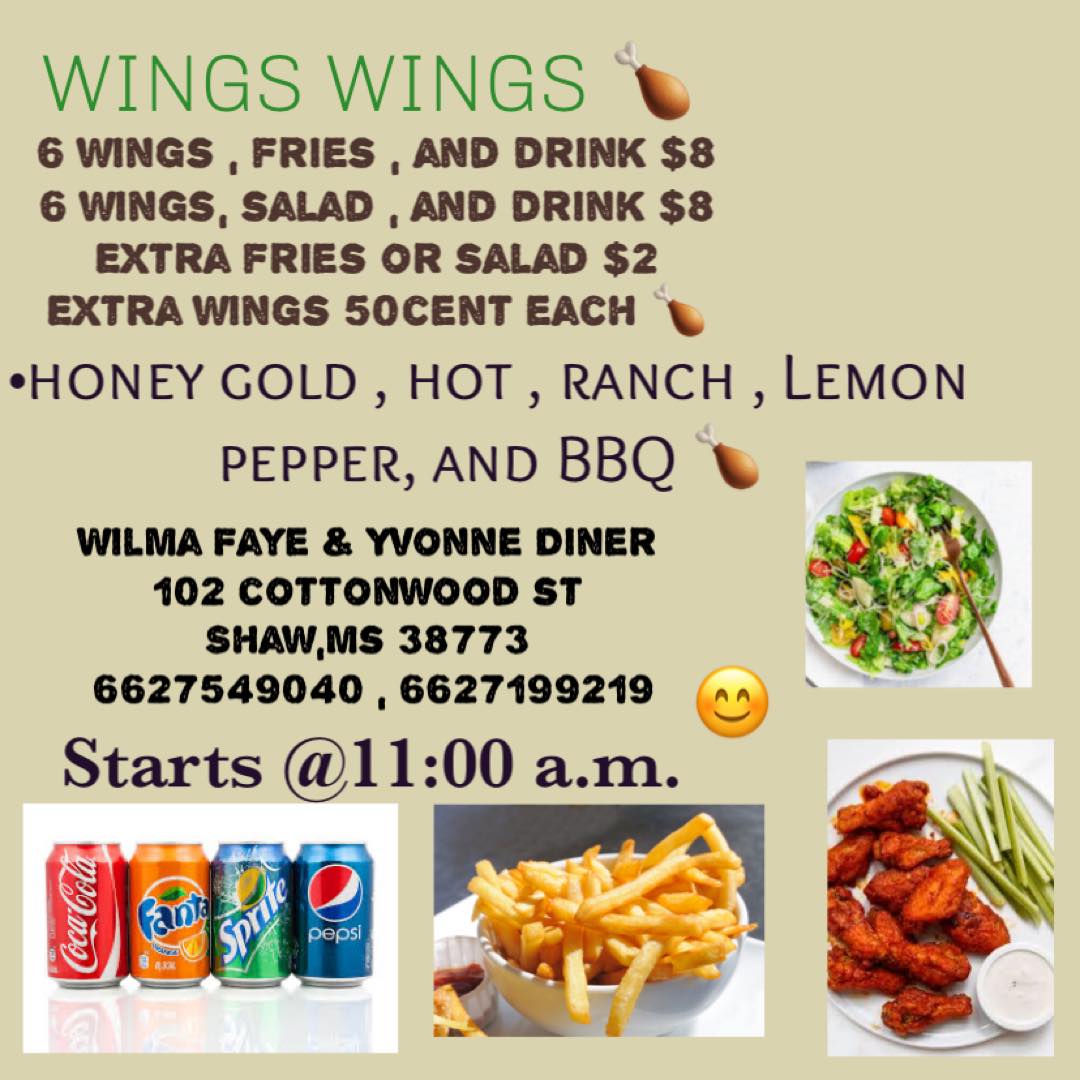 WILMA FAYE CAFE Menu
