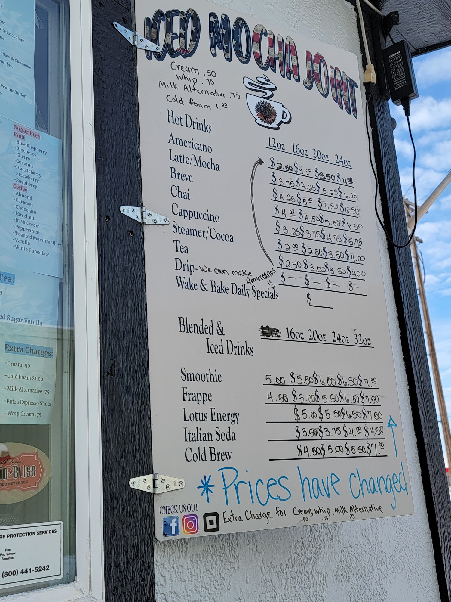 Ice Mocha Joint Menu