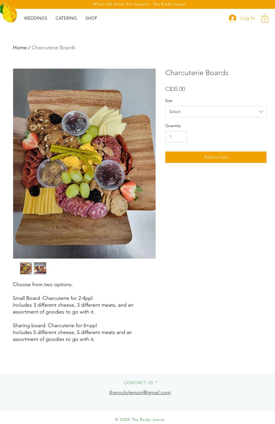 The Rocky Lemon Bakery & Cafe Menu