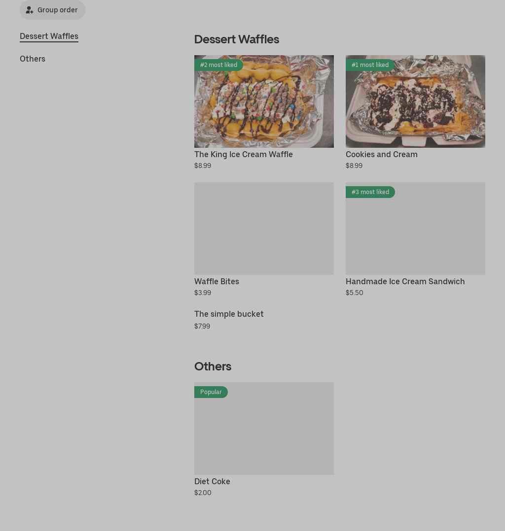 Buckets at Chapel Hill Menu