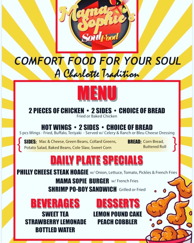 Mama Sophie's Soul Food Menu