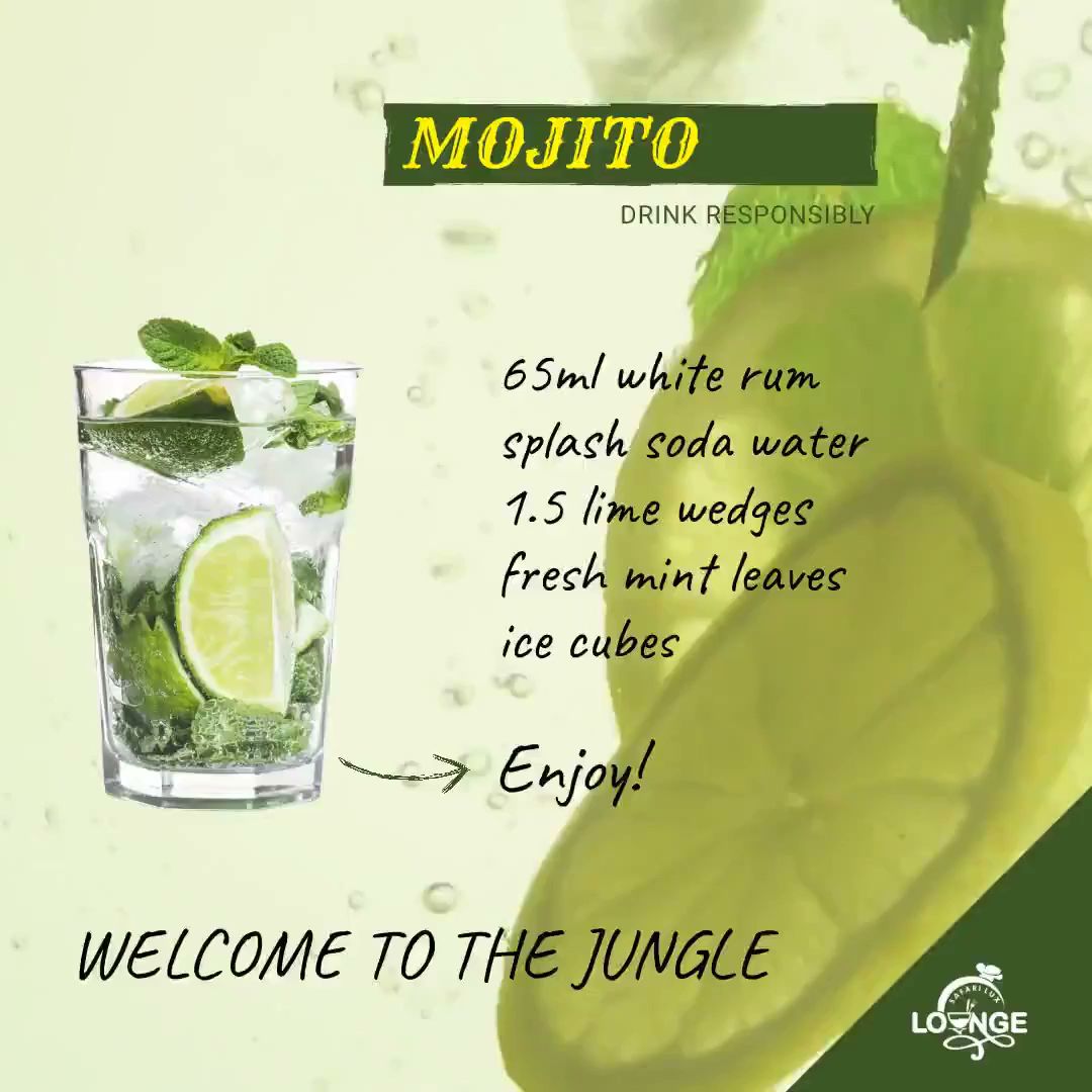 Safari Lux Lounge Menu