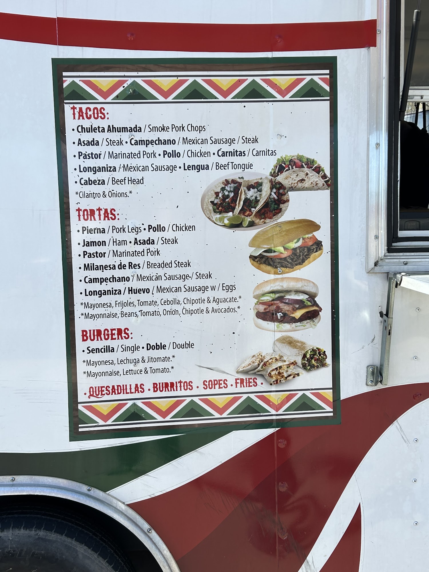 Tacontento Menu