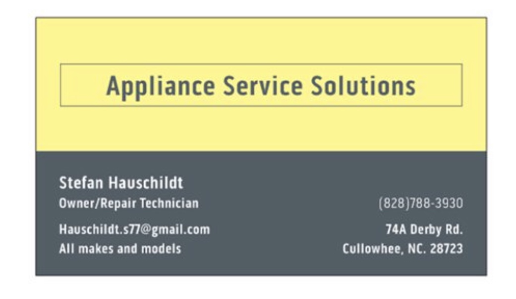 Appliance Service Solutions 74A Derby Rd, Cullowhee North Carolina 28723