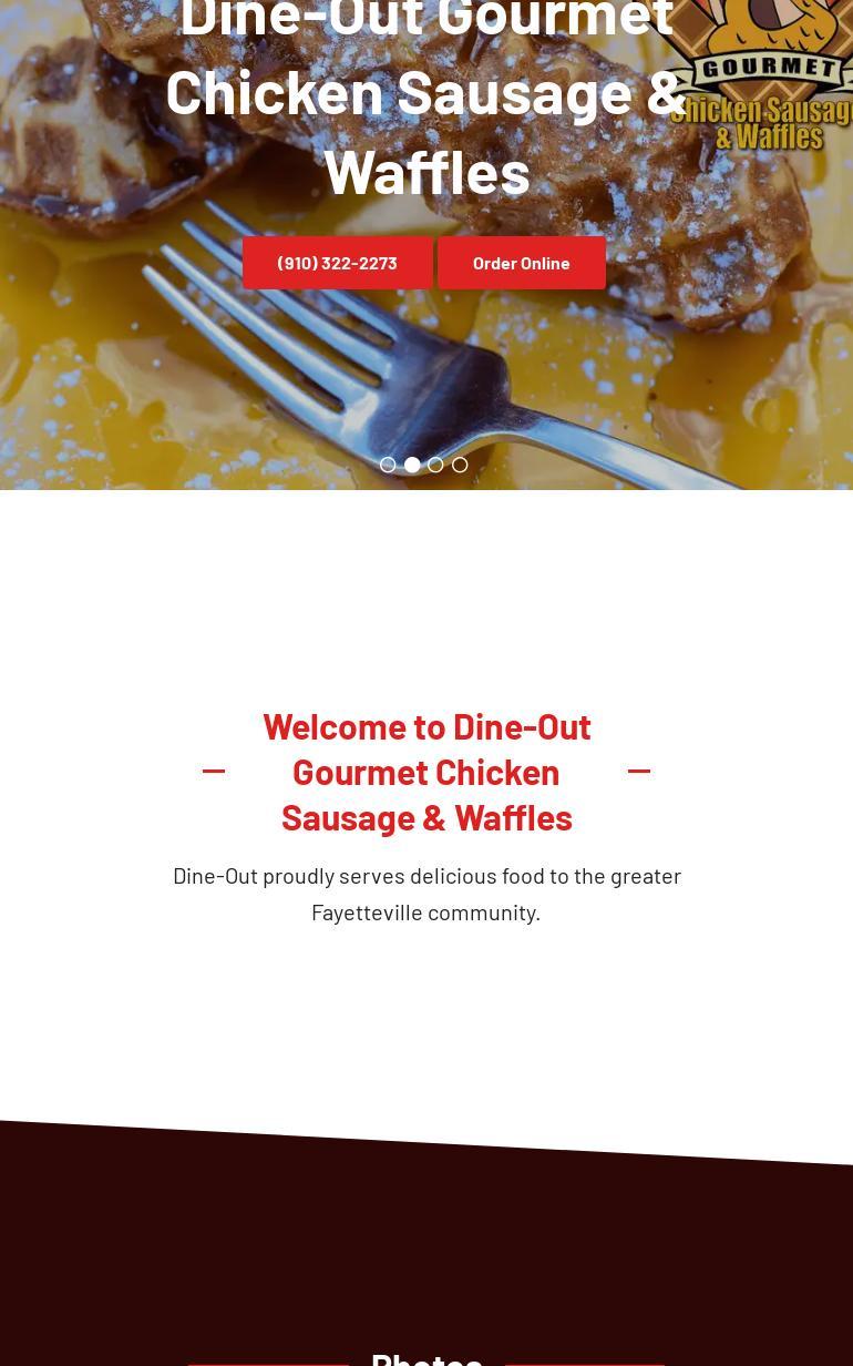 Dine-Out Gourmet Chicken Sausage & Waffles