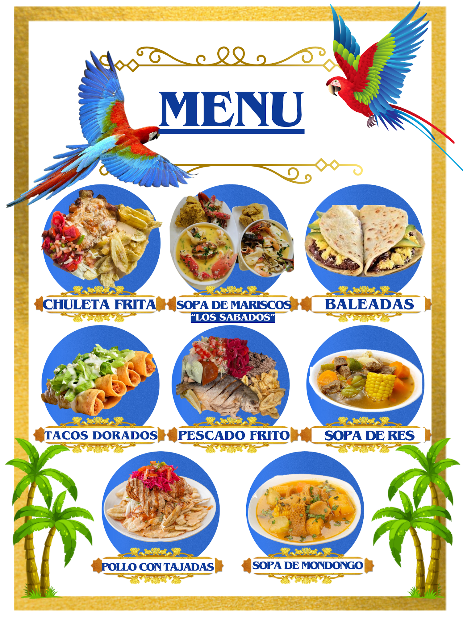 Merendero Jireh Menu