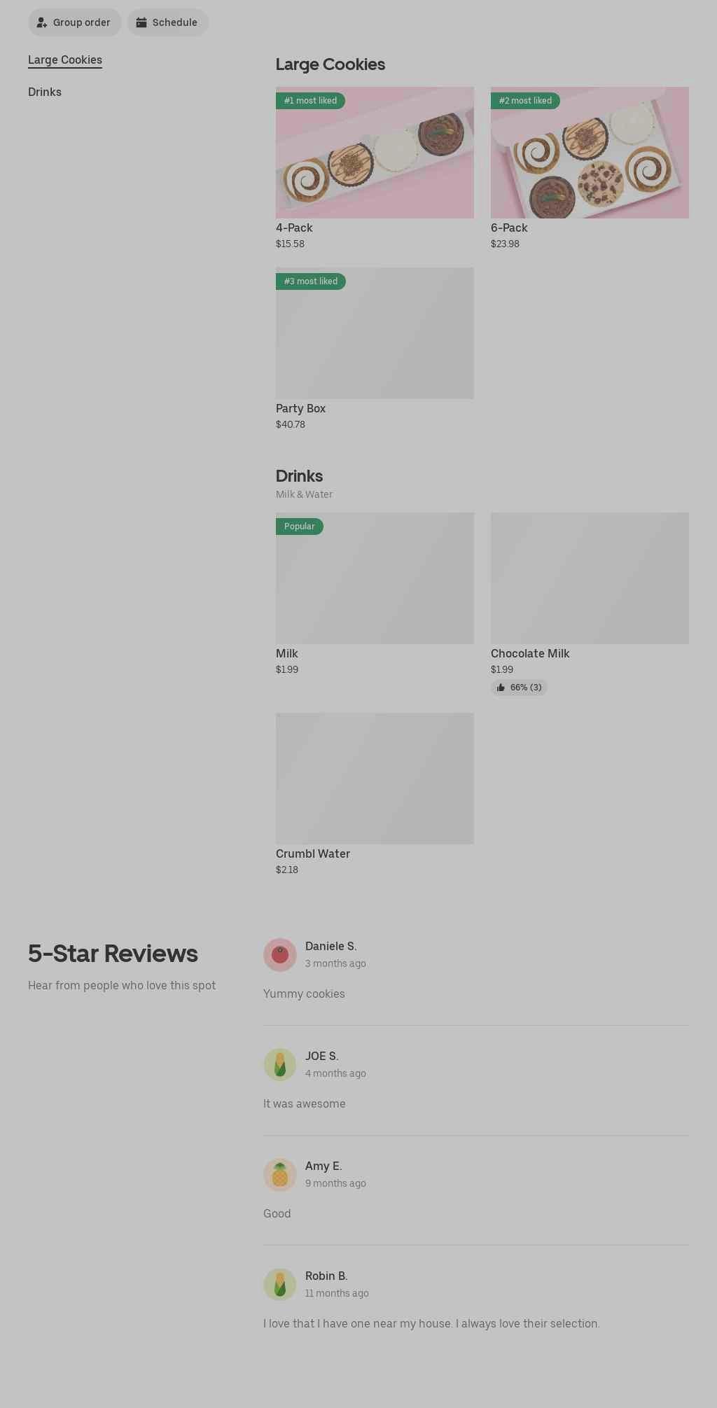 Crumbl - Battleground Menu