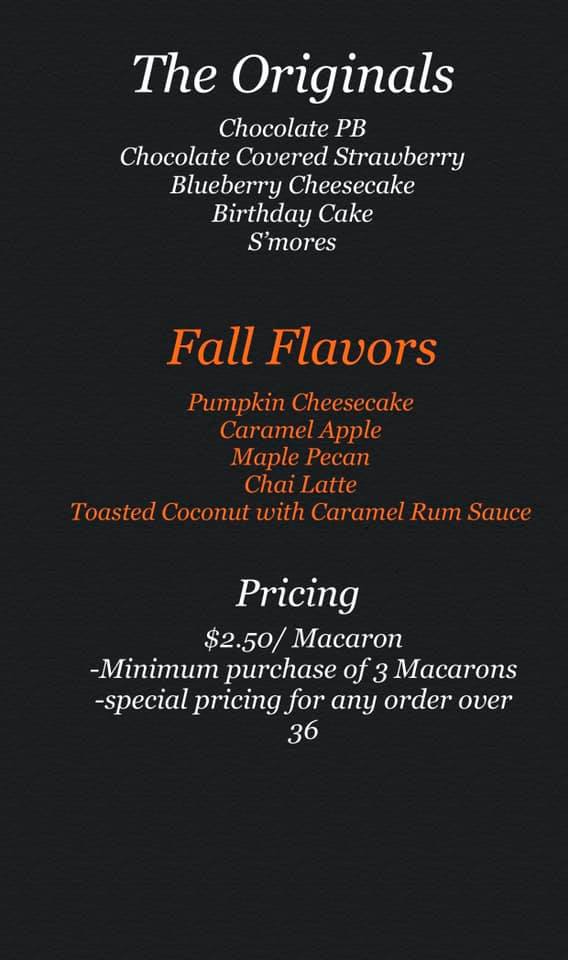 Sweet Treats Menu