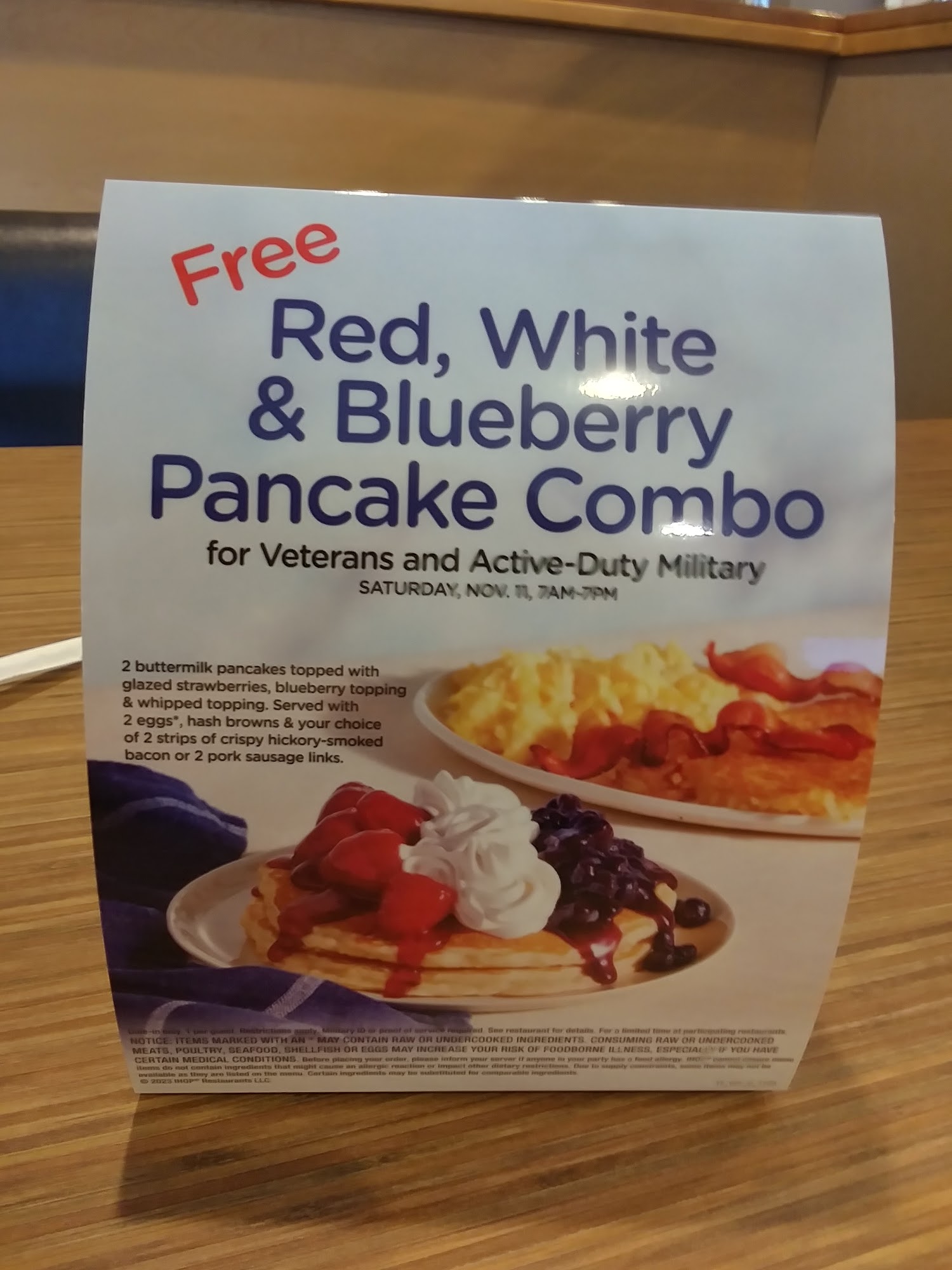 IHOP Menu