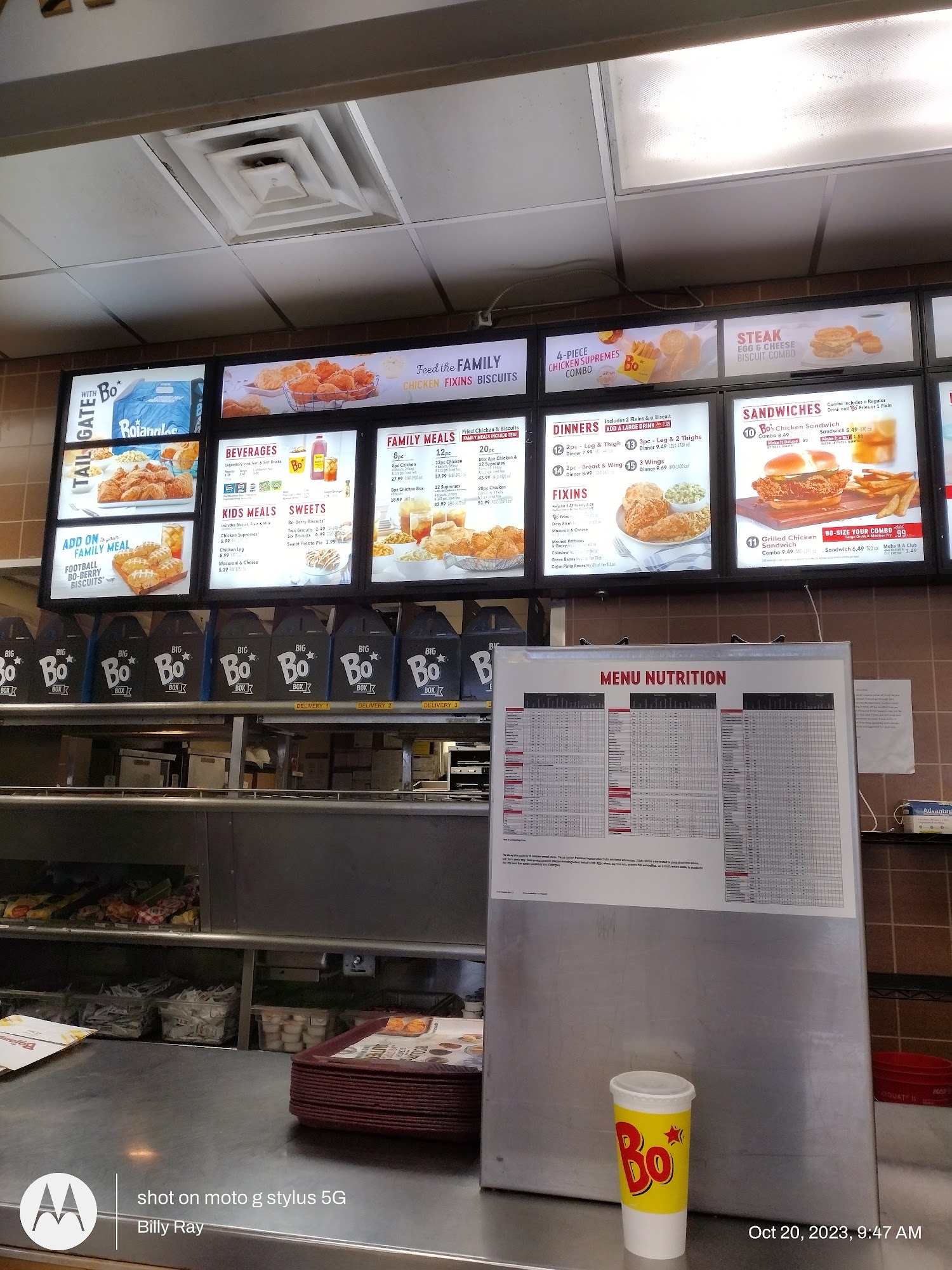 Bojangles Menu