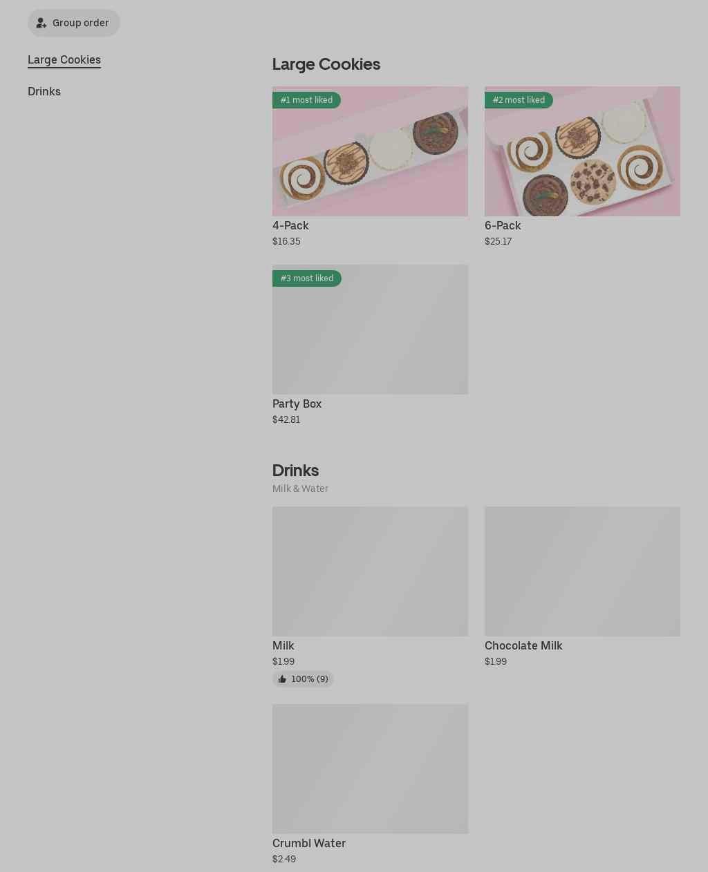 Crumbl - Bismarck Menu