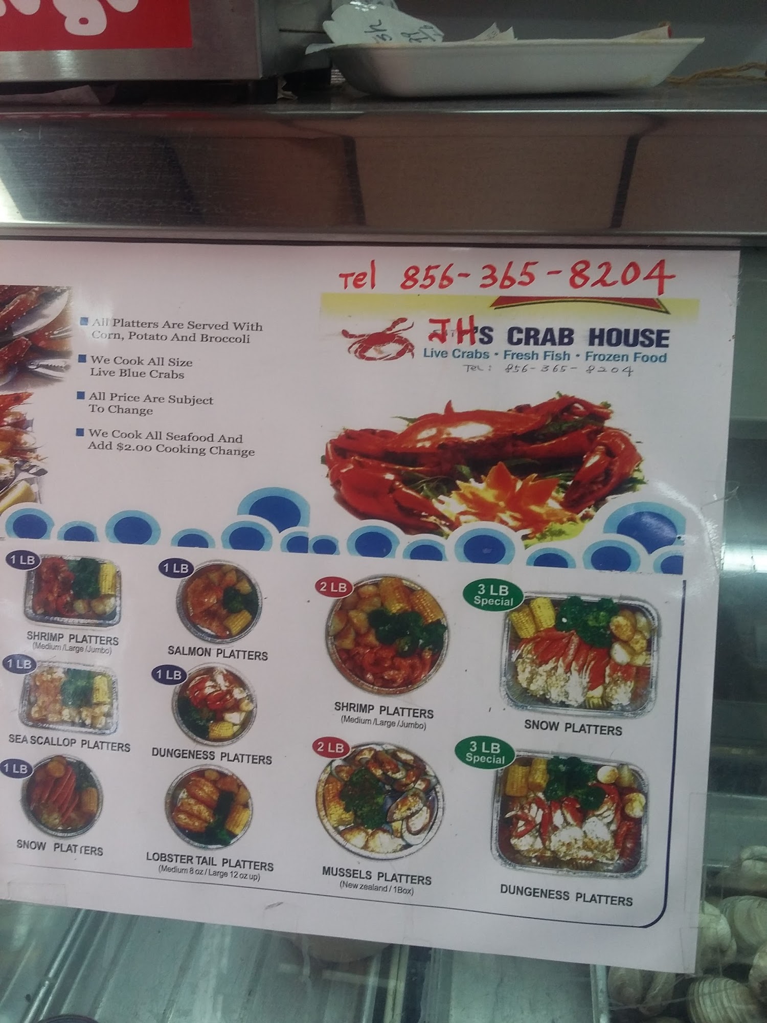 J & H Produce & Seafood Menu
