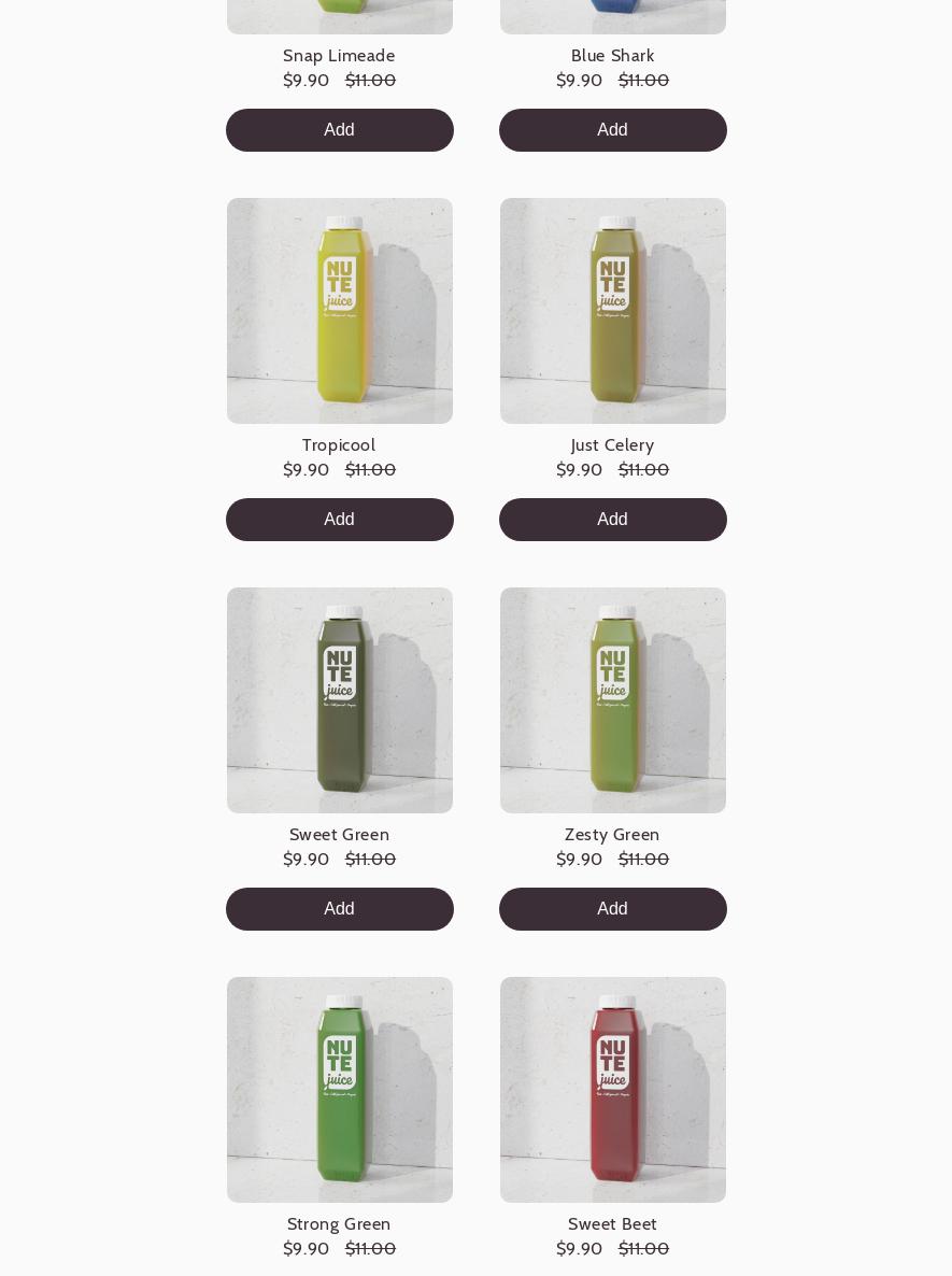 Nute Juice (made-to-order delivery) Menu