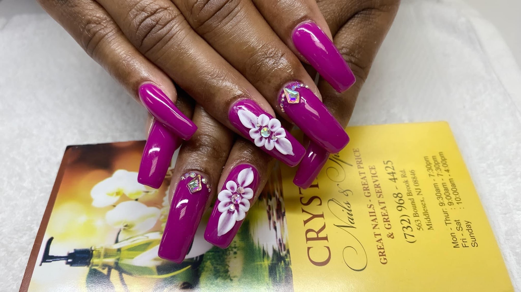 Crystal Nails 563 Bound Brook Rd, Middlesex New Jersey 08846