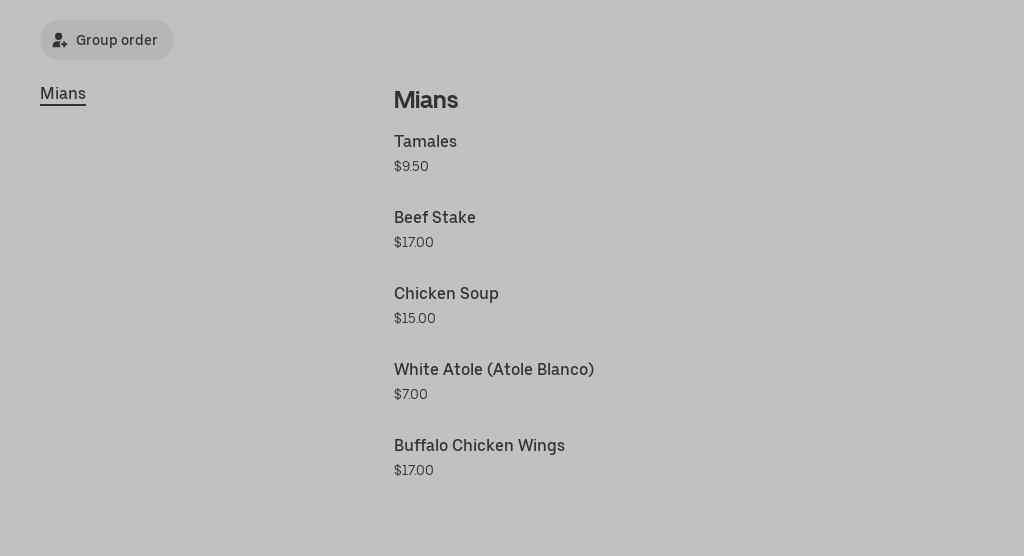 Mi Baja Verapaz Restaurant LLC. Menu