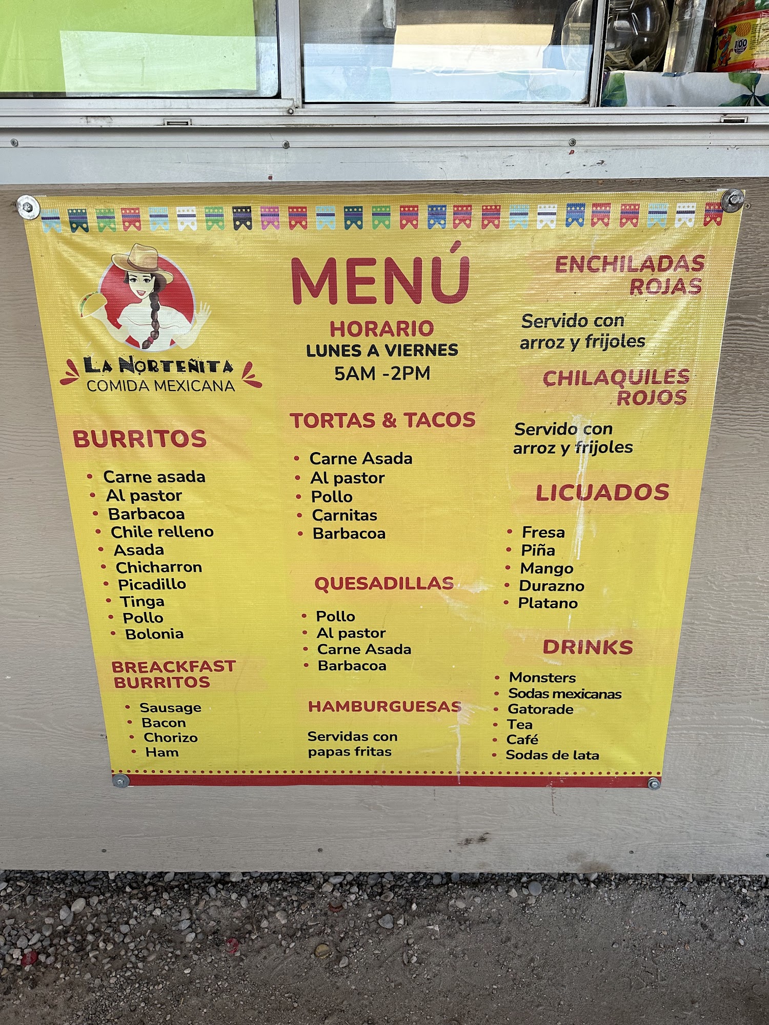 La Nortenita Menu