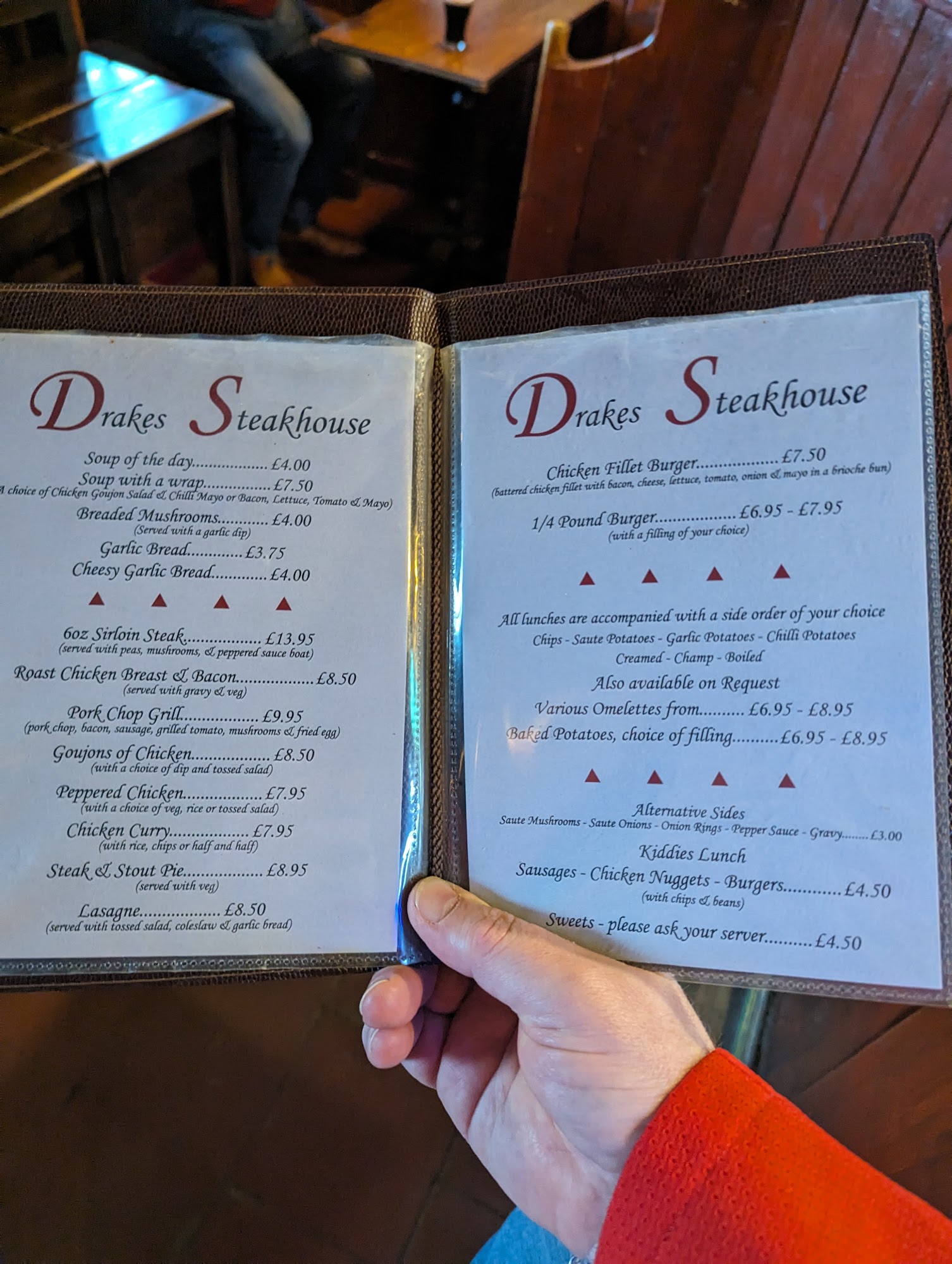 Lizzie Drakes Lisburn Menu