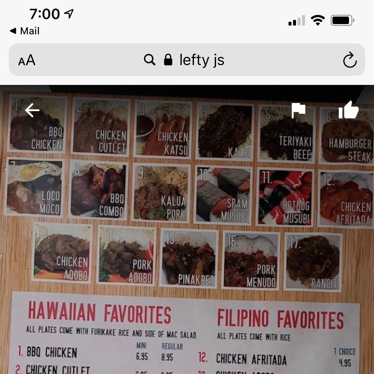 Zette's Market/Caribbean & American Food Menu
