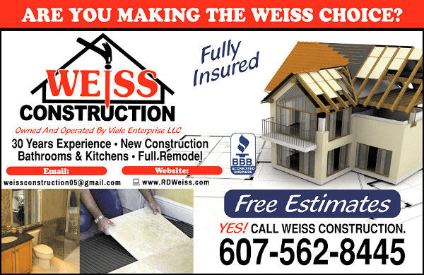 Weiss Construction 22 Palmer Rd N, Big Flats New York 14814