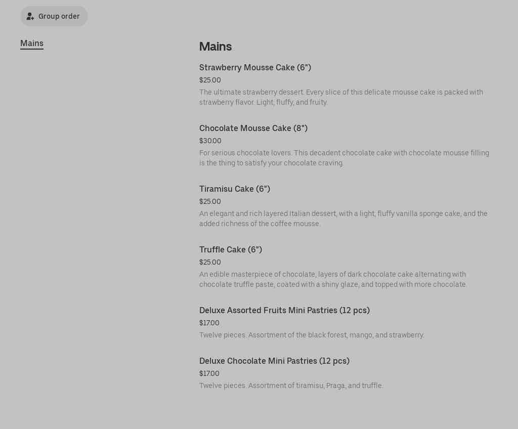 L'esti's Desserts Menu