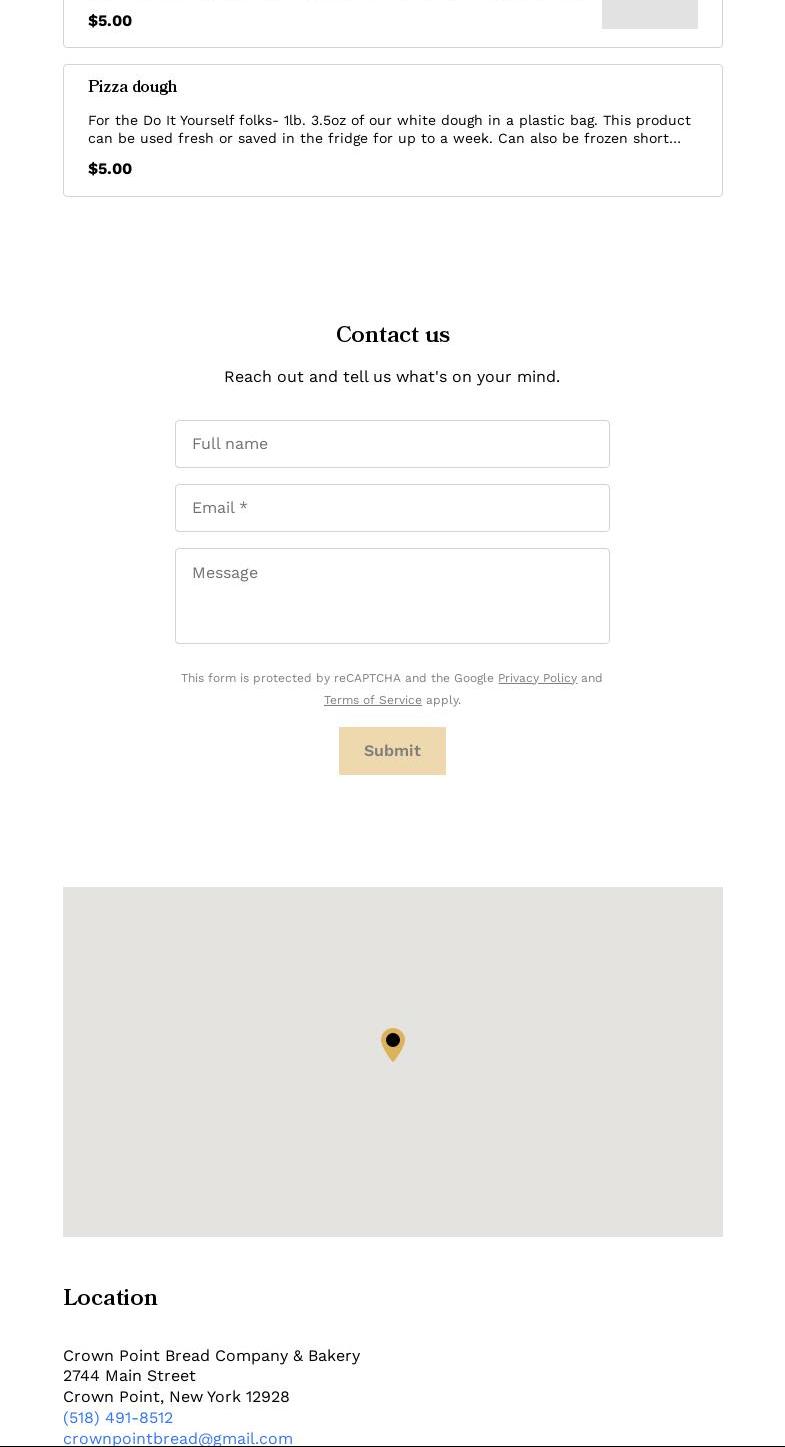 Crown Point Bread Co 2744 Main St, Crown Point