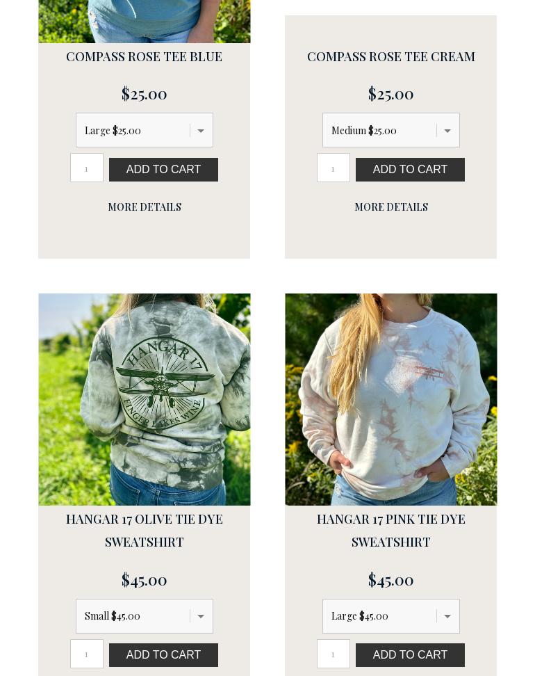 Point of the Bluff Vineyards Menu