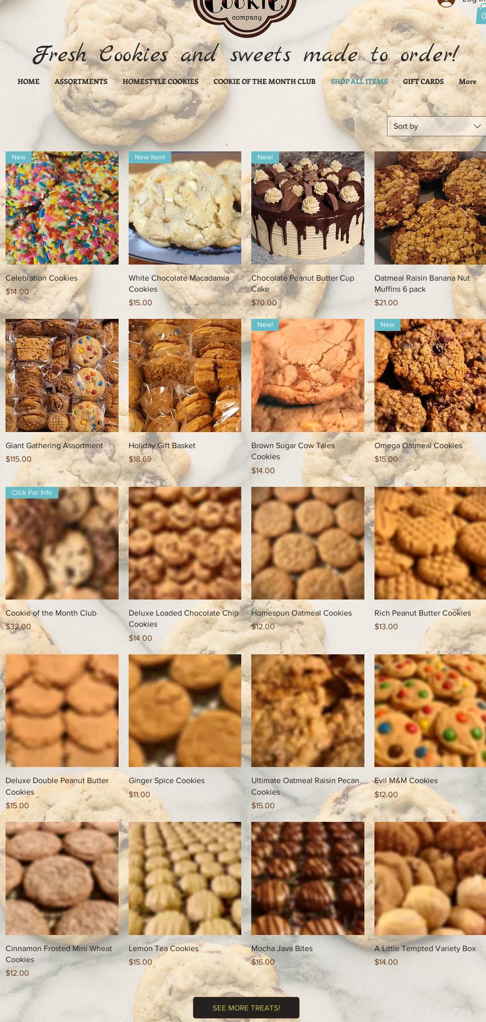 The Evil Cookie Company Menu