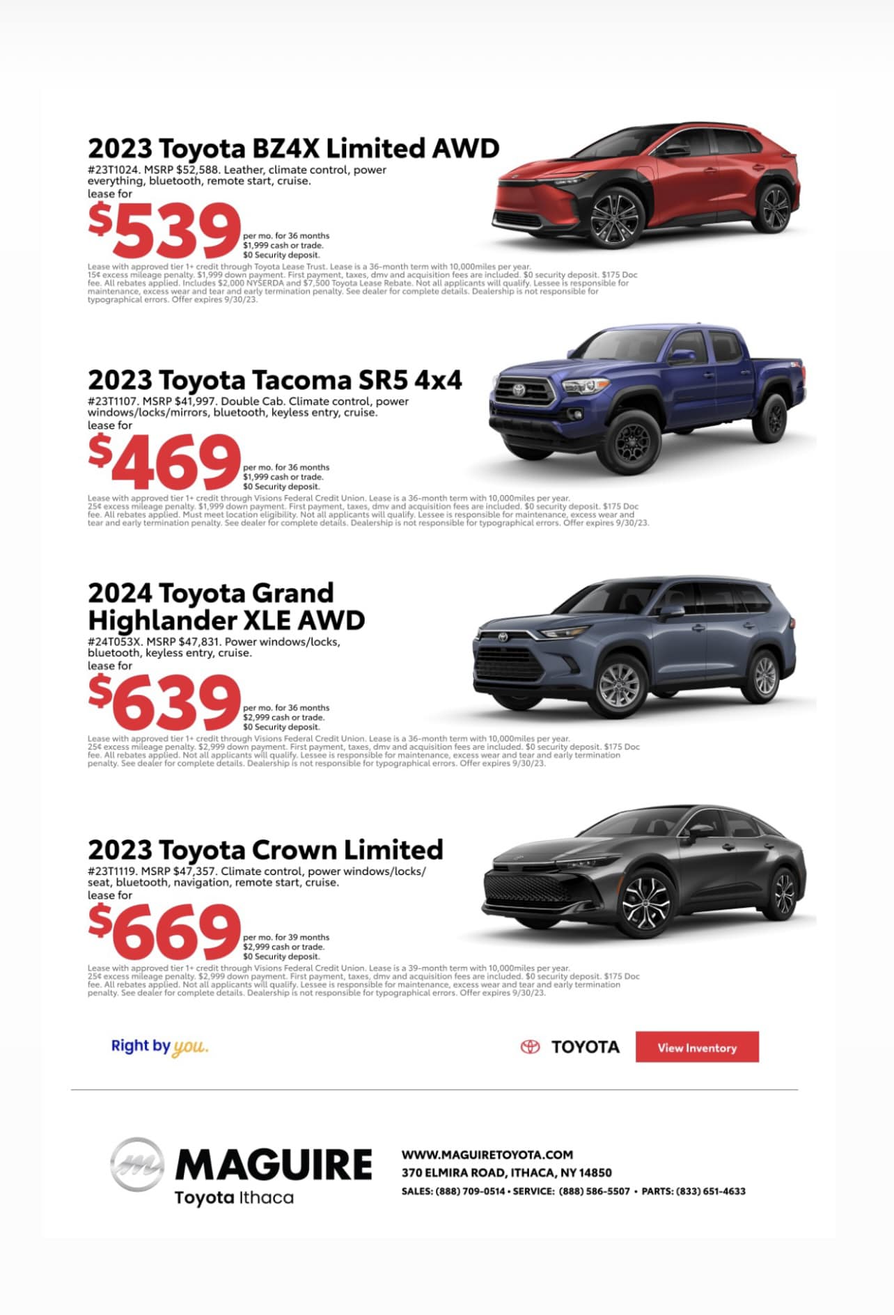 MAGUIRE TOYOTA OF ITHACA - Ithaca NY - Hours, Directions, Reviews ...