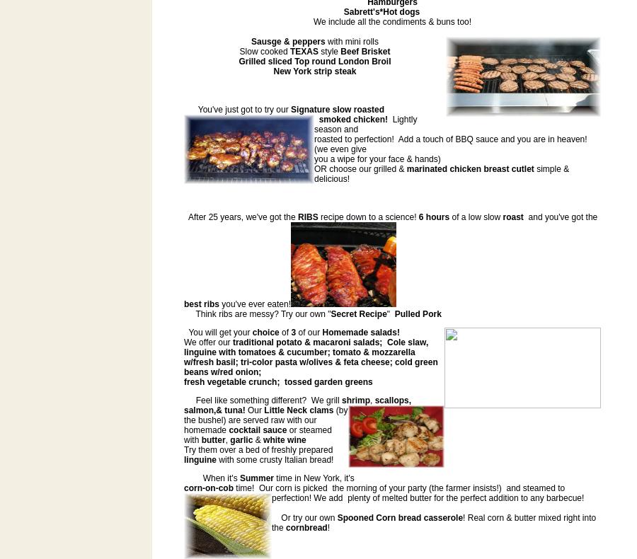 Barbecue Specialists Menu