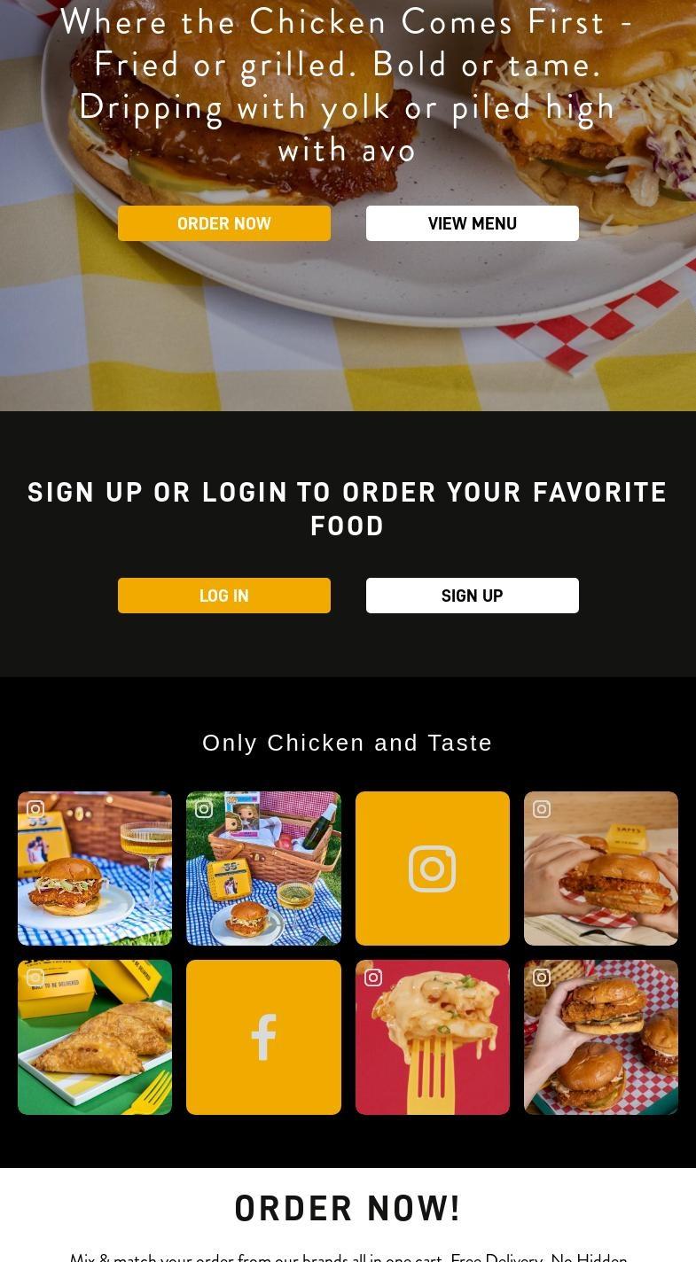 Sam's Crispy Chicken Menu